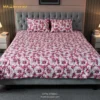 China Rose Print Bed Sheet – Pink