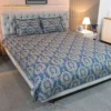 Navy Trophy Print Bed Sheet