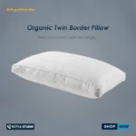 Twin Border Organic Pillow | Breathable Cotton & Natural Fill