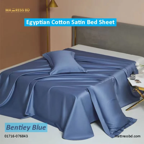 Egyptian Cotton Satin Bed Sheet -120 Count 1 Egyptian Cotton Satin Bed Sheet -120 Count