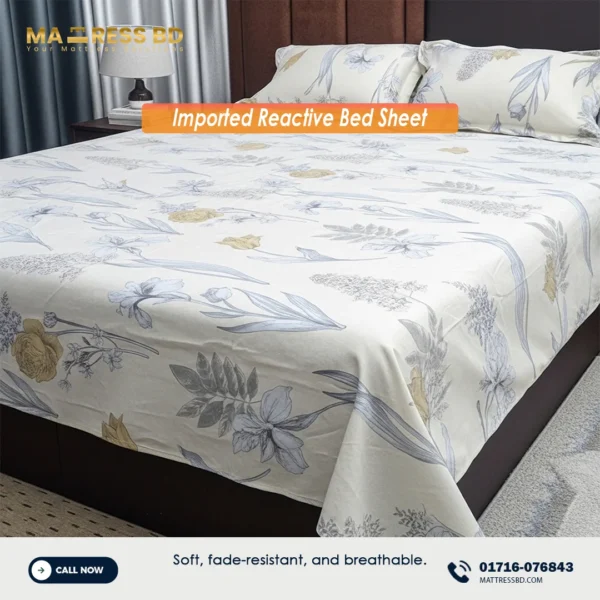 Vibrant and Soft Premium Imported Reactive Bed sheet by Mattress BD