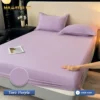 Premium Soft Cotton Fitted Bed Sheet | Best for Sensitive Skin 6 Premium Soft Cotton Fitted Bed Sheet - Taro Purple