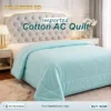 Cotton AC Quilt - Imported | Ultra-Soft Lightweight Summer Blanket 2 Cotton AC quilt - Imported & Lightweight draped on a modern bed.