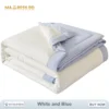 Cotton AC Quilt - Imported | Ultra-Soft Lightweight Summer Blanket 6 White and Blue mbd