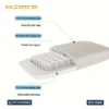 Latex spring pillow showcasing inner pocket spring core surrounded by natural latex foam.